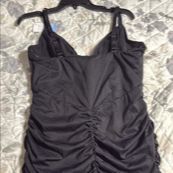 NWT Elegant Black Ruched shapewear Dress XXL - Picture 5 of 11